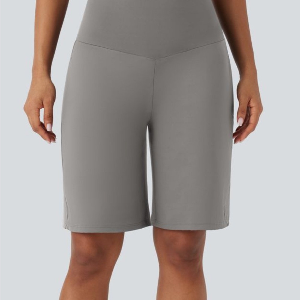 HALARA SoftlyZero Airy High Waisted Women's Gray Yoga Shorts Size XL